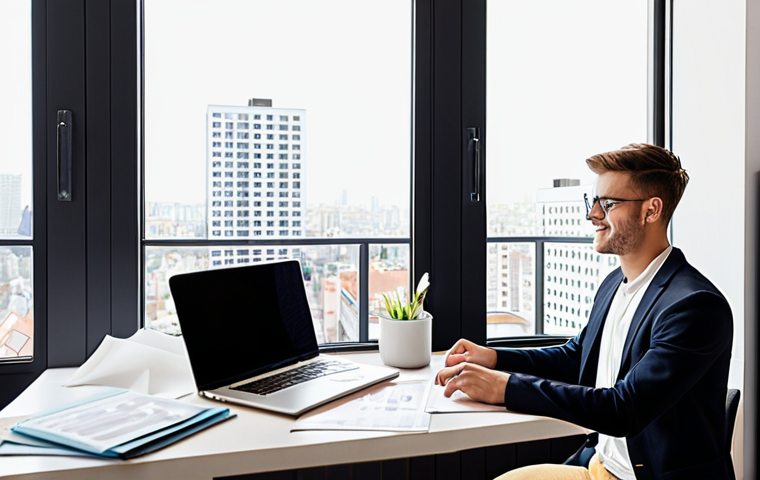 **Prompt for Younger Generation:** "Modern, minimalist apartment interior, city view, young professional at laptop, financial planning documents, bright, optimistic."