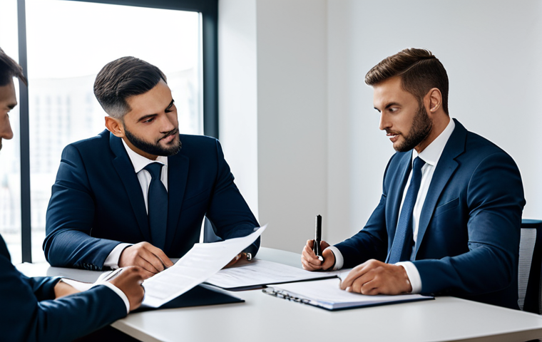 **
"A diverse group of people meeting in a modern law office, reviewing property documents, fully clothed, professional attire, safe for work, perfect anatomy, natural proportions, professional. Documents on the table with headings like "Property Title", "Sale Agreement", and "Tax Implications". Soft, diffused lighting. appropriate content, family-friendly"
**