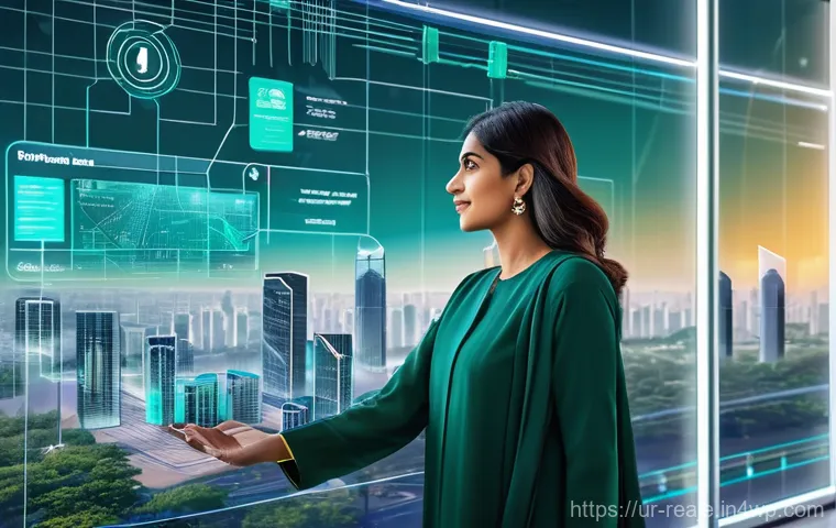 부동산 시장의 디지털화 전망 - **Prompt:** "A high-tech, immersive experience of virtual reality real estate. A Pakistani male in h...