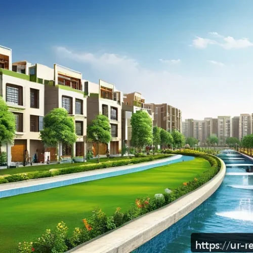 Home 31 부동산 시장의 환경 규제 변화 - A modern urban real estate development in Pakistan showcasing environmentally friendly features: mul...