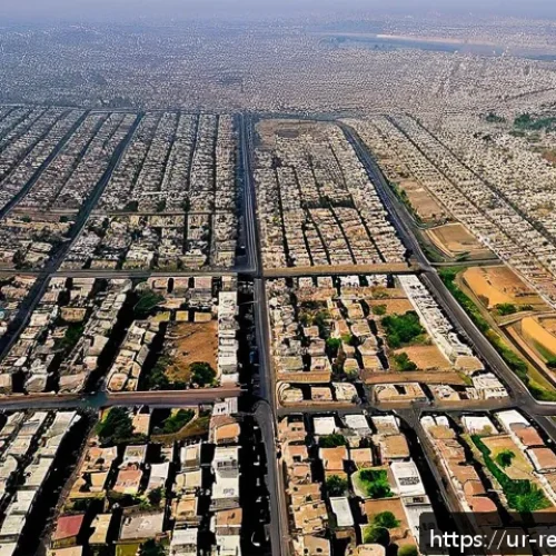 Home 17 부동산 시장에서의 투자 포트폴리오 구성 - A detailed aerial view of a bustling Pakistani cityscape featuring Karachi, Lahore, Islamabad, and F...